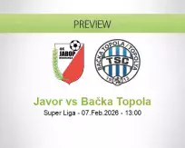 Javor Bačka Topola betting prediction (07 February 2026)