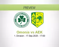 Omonia AEK betting prediction (17 September 2025)