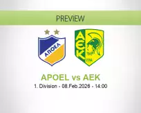 APOEL AEK betting prediction (08 February 2026)