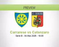 Carrarese Catanzaro betting prediction (04 March 2026)