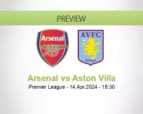 Arsenal Aston Villa betting prediction (14 April 2024)