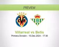 Villarreal Betis betting prediction (15 December 2024)