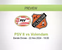 PSV II Volendam betting prediction (23 November 2024)