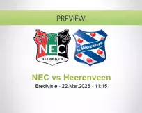 NEC Heerenveen betting prediction (22 March 2026)