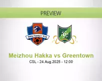 Meizhou Hakka Greentown betting prediction (24 August 2025)