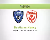 Bastia Nancy betting prediction (30 January 2026)