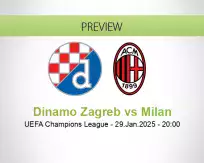 Dinamo Zagreb Milan betting prediction (30 January 2025)