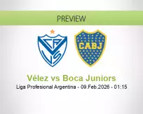 Vélez Boca Juniors betting prediction (09 February 2026)