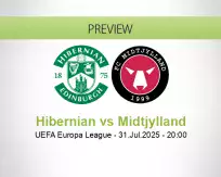 Hibernian Midtjylland betting prediction (31 July 2025)