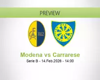 Modena Carrarese betting prediction (14 February 2026)