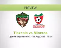 Tlaxcala Mineros betting prediction (03 August 2025)