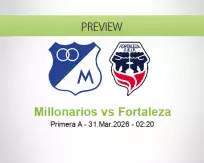 Millonarios Fortaleza betting prediction (30 March 2026)