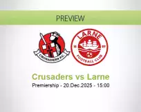 Crusaders Larne betting prediction (20 December 2025)