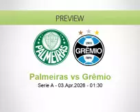 Palmeiras Grêmio betting prediction (03 April 2026)