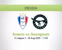 Suwon Seongnam betting prediction (30 August 2025)