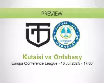 Kutaisi Ordabasy betting prediction (10 July 2025)