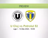 U Cluj Petrolul 52 betting prediction (14 December 2024)