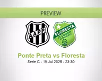 Ponte Preta Floresta betting prediction (20 July 2025)