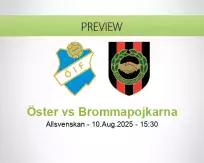 Öster Brommapojkarna betting prediction (10 August 2025)