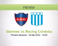 Güemes Racing Córdoba betting prediction (26 March 2024)