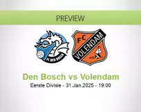 Den Bosch Volendam betting prediction (31 January 2025)