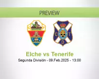 Elche Tenerife betting prediction (09 February 2025)