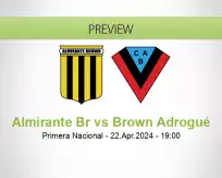 Almirante Br Brown Adrogué betting prediction (22 April 2024)