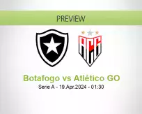 Botafogo Atlético GO betting prediction (19 April 2024)
