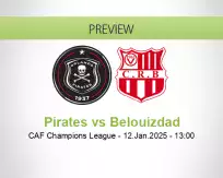 Pirates Belouizdad betting prediction (12 January 2025)