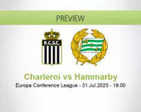 Charleroi Hammarby betting prediction (31 July 2025)