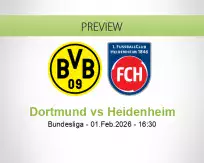 Dortmund Heidenheim betting prediction (01 February 2026)