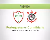 Portuguesa Corinthians betting prediction (15 February 2025)