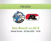 Den Bosch AZ II betting prediction (26 September 2025)