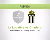 La Louvière Charleroi betting prediction (10 August 2025)