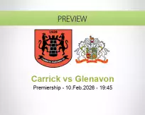 Carrick Glenavon betting prediction (10 February 2026)