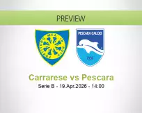 Carrarese Pescara betting prediction (19 April 2026)