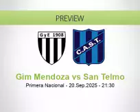 Gim Mendoza San Telmo betting prediction (20 September 2025)