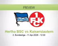 Hertha BSC Kaiserslautern betting prediction (11 April 2026)