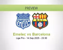 Emelec Barcelona betting prediction (15 September 2025)