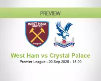 West Ham Crystal Palace betting prediction (20 September 2025)