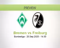 Bremen Freiburg betting prediction (20 September 2025)