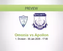 Omonia Apollon betting prediction (30 January 2026)