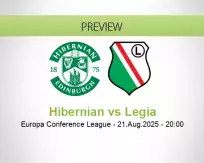 Hibernian Legia betting prediction (22 August 2025)