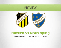 Häcken Norrköping betting prediction (18 October 2021)