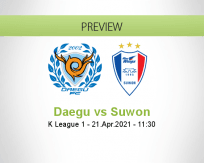 Daegu Suwon betting prediction (21 April 2021)