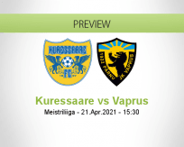 Kuressaare Vaprus betting prediction (21 April 2021)