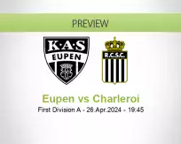 Eupen Charleroi betting prediction (26 April 2024)