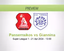 Panserraikos Giannina betting prediction (21 April 2024)