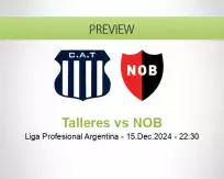 Talleres NOB betting prediction (15 December 2024)