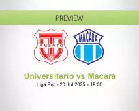 Universitario Macará betting prediction (20 July 2025)